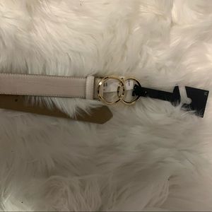 Express Double O Ring Belt Ivory